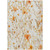 3' X 5' Ivory And Beige Floral Washable Indoor Outdoor Area Rug