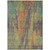 3' X 5' Orange And Teal Blue Abstract Washable Indoor Outdoor Area Rug