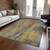 3' X 5' Orange And Teal Blue Abstract Washable Indoor Outdoor Area Rug