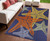 4' X 6' Blue Yellow And Orange Starfish Indoor Outdoor Area Rug