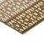 3' X 5' Orange Beige And Ivory Geometric Washable Indoor Outdoor Area Rug