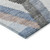 3' X 5' Blue Geometric Washable Indoor Outdoor Area Rug