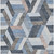3' X 5' Blue Geometric Washable Indoor Outdoor Area Rug
