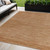 5' X 7' Rust Abstract Indoor Outdoor Area Rug