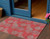 3' X 5' Red Gray And Silver Polka Dot Washable Indoor Outdoor Area Rug
