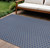 8' X 10' Blue And Beige Geometric Indoor Outdoor Area Rug