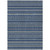 5' X 8' Navy Blue And Mint Green Striped Washable Indoor Outdoor Area Rug