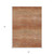 5' X 8' Copper Striped Washable Indoor Outdoor Area Rug