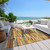 3' X 5' Orange And Beige Striped Washable Indoor Outdoor Area Rug