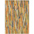 3' X 5' Orange And Beige Striped Washable Indoor Outdoor Area Rug