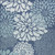 5' X 7' Navy Blue Floral Indoor Outdoor Area Rug