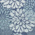 5' X 7' Navy Blue Floral Indoor Outdoor Area Rug