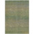 5' X 8' Fern Green Striped Washable Indoor Outdoor Area Rug