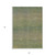 5' X 8' Fern Green Striped Washable Indoor Outdoor Area Rug