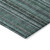 3' X 5' Teal Blue Aqua And Gray Striped Washable Indoor Outdoor Area Rug