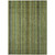 5' X 8' Green Gold And Gray Striped Washable Indoor Outdoor Area Rug