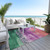 3' X 5' Purple Salmon And Green Abstract Washable Indoor Outdoor Area Rug