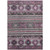 3' X 5' Purple Plum And Gray Tribal Washable Indoor Outdoor Area Rug