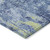 5' X 8' Navy Blue And Denim Blue Abstract Washable Indoor Outdoor Area Rug