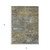 3' X 5' Gold And Taupe Abstract Washable Indoor Outdoor Area Rug