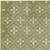 4' X 6' Green And Ivory Geometric Indoor Outdoor Area Rug