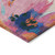 5' X 8' Navy Blue And Sky Blue Floral Washable Indoor Outdoor Area Rug