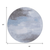 8' Sky Blue Gray And Ivory Round Abstract Washable Indoor Outdoor Area Rug