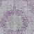 8' X 10' Purple Floral Medallion Washable Indoor Outdoor Area Rug