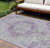 8' X 10' Purple Floral Medallion Washable Indoor Outdoor Area Rug