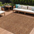 9' X 12' Orange And Ivory Geometric Washable Indoor Outdoor Area Rug