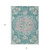 8' X 10' Teal Blue Floral Medallion Washable Indoor Outdoor Area Rug