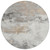 8' Ivory And Gray Round Abstract Washable Indoor Outdoor Area Rug