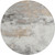 8' Ivory And Gray Round Abstract Washable Indoor Outdoor Area Rug