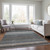 9' X 12' Taupe Beige And Pewter Striped Washable Indoor Outdoor Area Rug