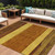 9' X 12' Terra Cotta Gold And Brown Abstract Washable Indoor Outdoor Area Rug