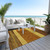9' X 12' Terra Cotta Gold And Brown Abstract Washable Indoor Outdoor Area Rug
