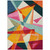 9' X 12' Ivory Orange And Burgundy Geometric Washable Indoor Outdoor Area Rug