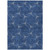9' X 12' Navy Blue And Ivory Geometric Washable Indoor Outdoor Area Rug