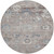 8' Taupe And Brown Round Floral Washable Indoor Outdoor Area Rug