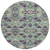 8' Blue And Purple Round Geometric Washable Indoor Outdoor Area Rug