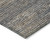 8' Pewter Round Striped Washable Indoor Outdoor Area Rug