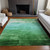 8' X 10' Green And Teal Blue Striped Washable Indoor Outdoor Area Rug