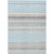 9' X 12' Sky Blue Gray And Beige Striped Washable Indoor Outdoor Area Rug