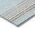 9' X 12' Sky Blue Gray And Beige Striped Washable Indoor Outdoor Area Rug