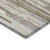 9' X 12' Ivory And Beige Striped Washable Indoor Outdoor Area Rug