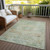 8' X 10' Sage And Copper Medallion Washable Indoor Outdoor Area Rug