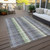 9' X 12' Pewter Gray And Mint Green Plaid Washable Indoor Outdoor Area Rug
