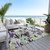 9' X 12' Purple And Lavender Floral Washable Indoor Outdoor Area Rug