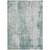 8' X 10' Turquoise And Ivory Abstract Washable Indoor Outdoor Area Rug
