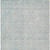 9' X 12' Aqua Damask Washable Indoor Outdoor Area Rug